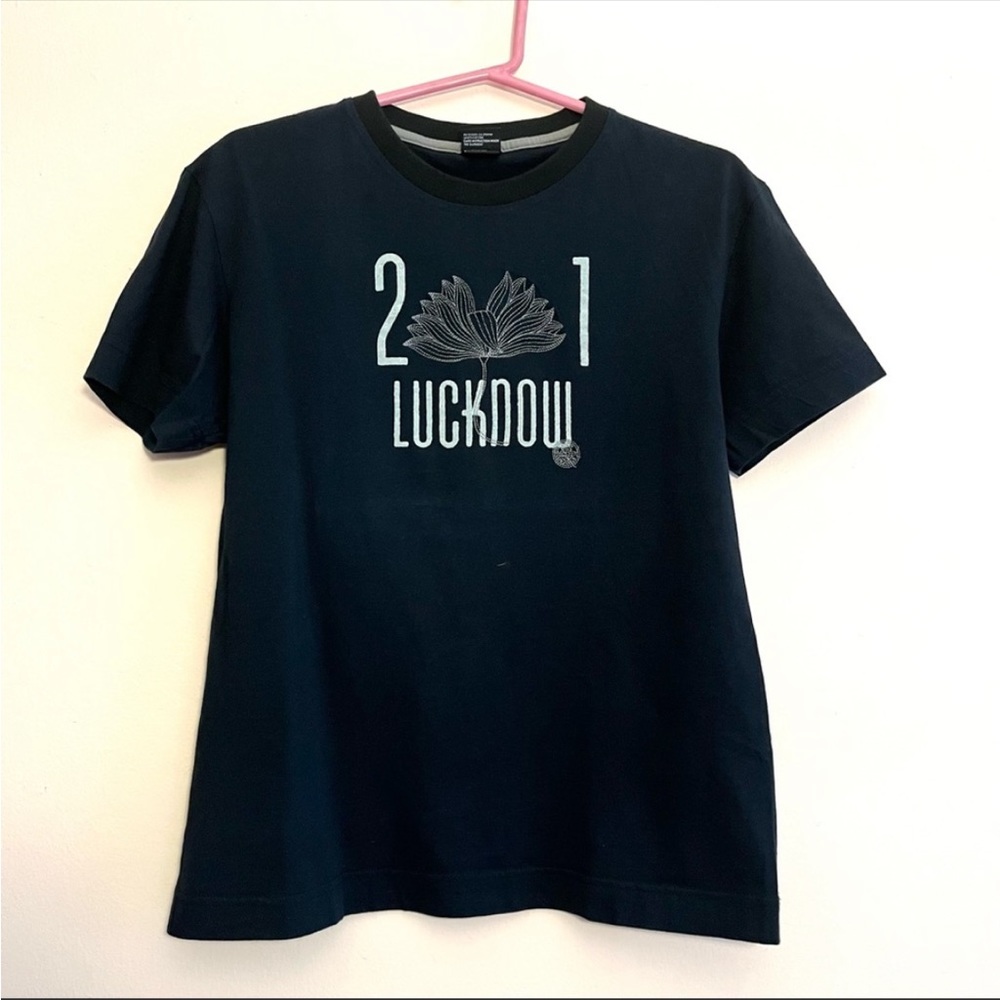 Diesel "2/1 Lucknow" short sleeve blue t-shirt Men's size Medium lotus vintage